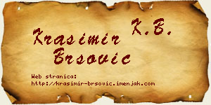 Krasimir Bršović vizit kartica